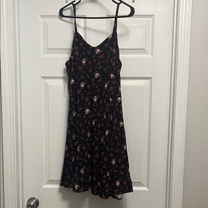 Floral Black Dress